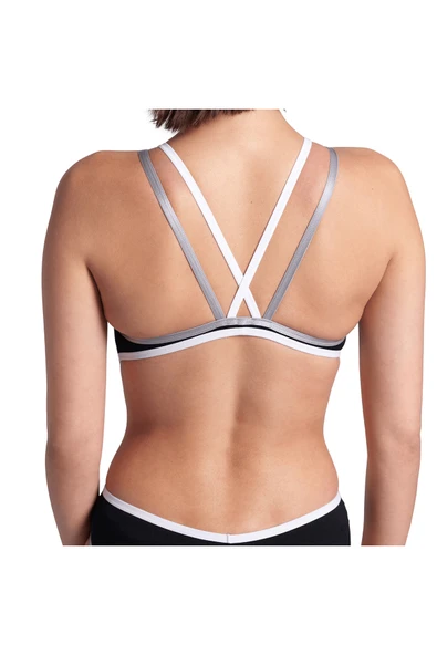 ARENA One Double Cross Back One Piece Kadın Siyah Yüzücü Mayosu 004732505 - Resim 4