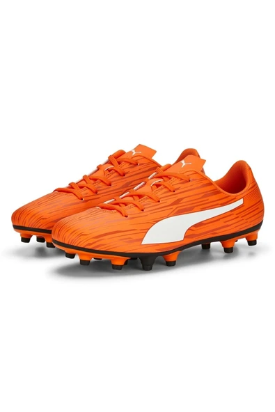 Puma Rapido III Fg-Ag 106572-09 Erkek Krampon Ayakkabı TURUNCU - Resim 2