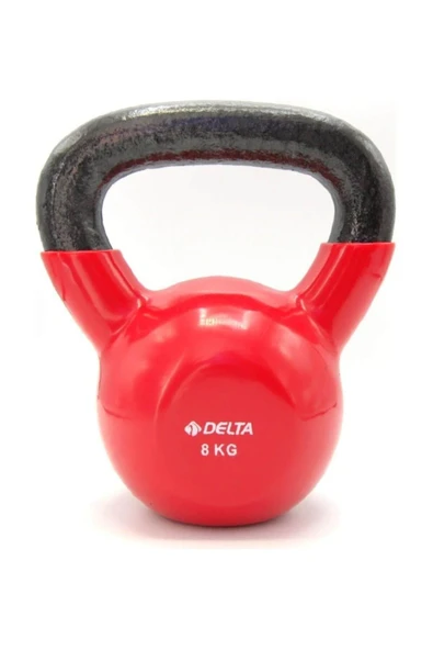 Delta 8 Kg. Çaydanlık Tipi Kırmızı Demir Dambıl - Kettlebell - 1