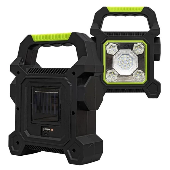 Powermaster JY-258C 3 Kademeli̇ Şarjlı Çok Fonksiyonlu Solar Işıldak - Resim 2