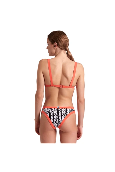 ARENA Monogram Triangle Kadın Turuncu Yüzücü Mayosu 007070192 - 2