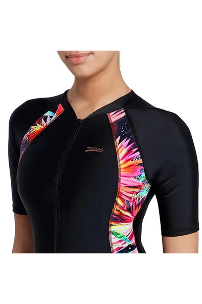 Zoggs Stellar Kneesuit Sleeve Print Kadın Mayosu - 3