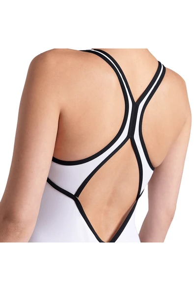 ARENA Profile Swimsuitalyv Back Kadın Beyaz Yüzücü Mayosu 006643150 - 5