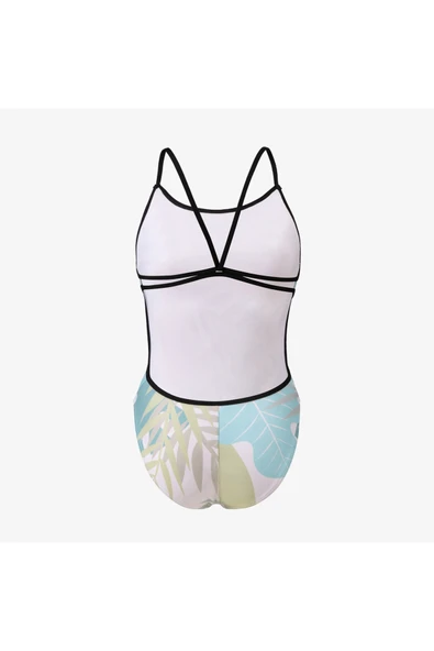 ARENA Light Floral Kadın Beyaz Yüzücü Mayosu - 4