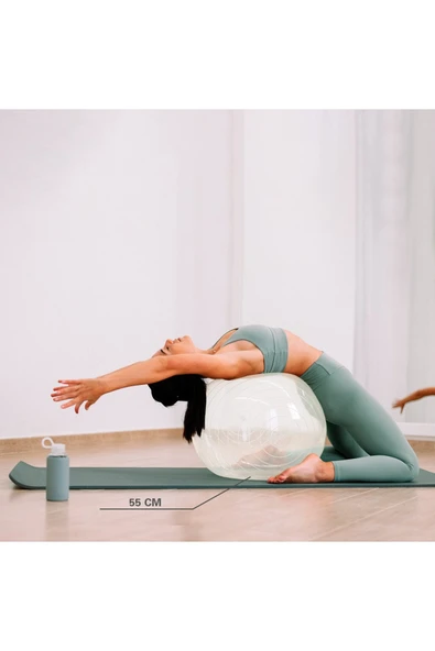 Pacific Sport Pacific Şeffaf Pilates Topu 55cm + Pompa - Resim 3