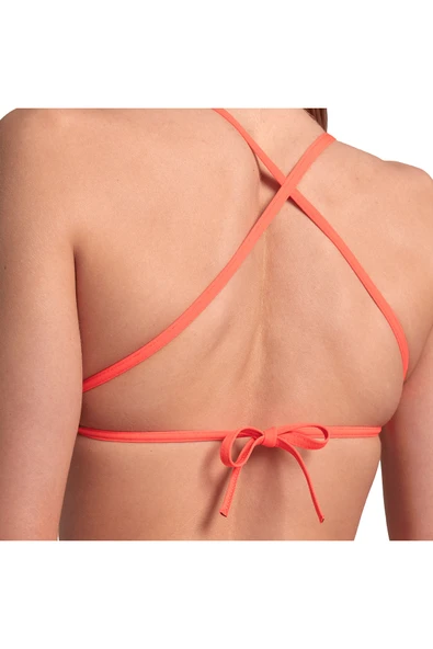 ARENA Team Swim Top Tie Back Solid Kadın Pembe Yüzücü Bikini Üstü 004768300 - 5