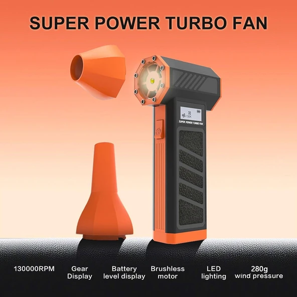 Valkyrie Şarjlı Elektrikli Hava Üfleyici 184W Güçlü Toz Temizleyici 4 Kademeli Hız Şarjlı - 9