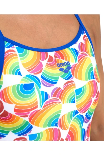 ARENA Women’s Prıde Swımsuıt Super Fly Back Kadın Yüzücü Mayosu - 5