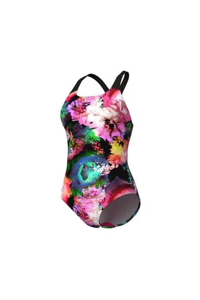ARENA Women's Roseland Swimsuit Swimproback Black Multi ürün görseli