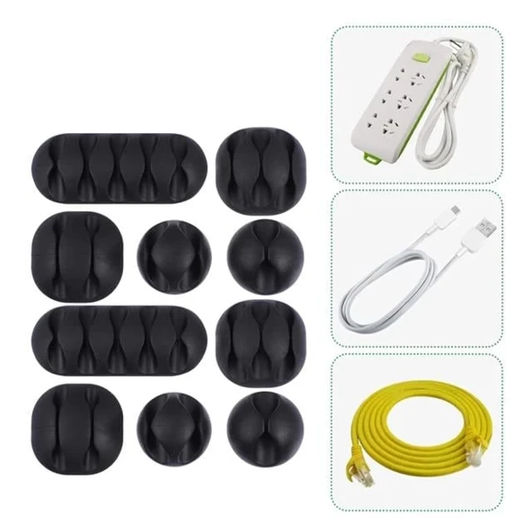 PowerMaster PM-22778 10'lu Kablo Düzenleyici Klips - 3