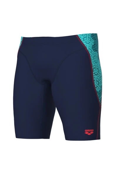 ARENA Men's Camo Kıkko Swım Jammer/navy - Resim 6