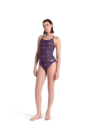 ARENA ABSTRACT TILES KADIN YÜZÜCÜ MAYOSU 007141417 - 6