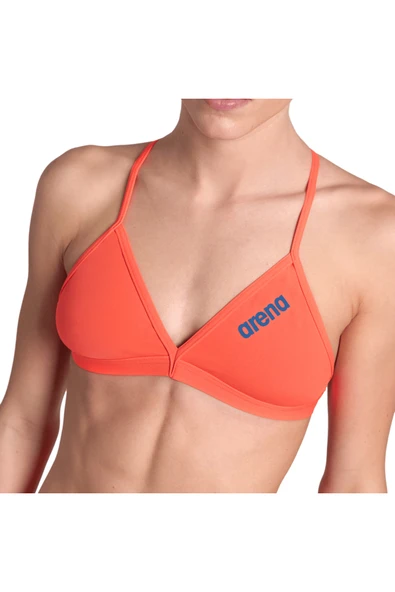 ARENA Team Swim Top Tie Back Solid Kadın Pembe Yüzücü Bikini Üstü 004768300 - 4