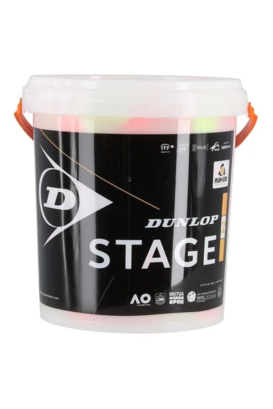 DUNLOP Stage 2 Turuncu 60'lı Eğitim Kova Tenis Topu 602205