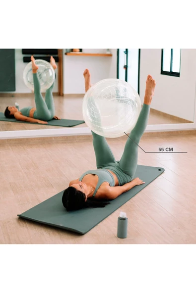 Pacific Sport Pacific Şeffaf Pilates Topu 55cm + Pompa - Resim 5