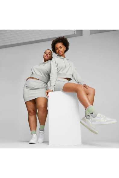 Puma CLASSICS Ribbed Skirt Light Gray Heather - Resim 4