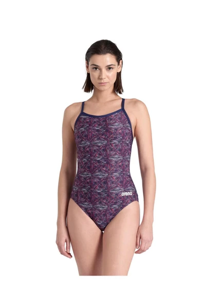 ARENA ABSTRACT TILES KADIN YÜZÜCÜ MAYOSU 007141417 - 4