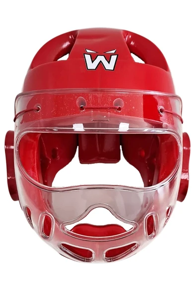 whiteface Taekwondo Camlı Mantar Kask (Kırmızı) ürün görseli