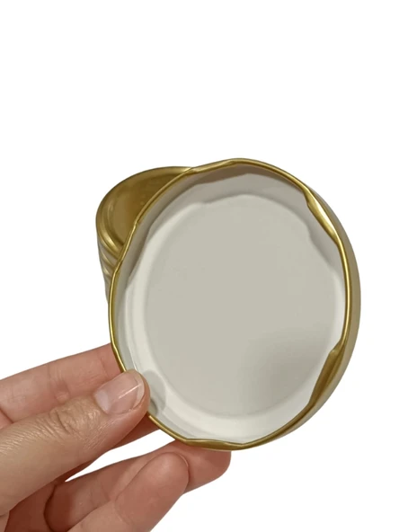 Konserve Kavanoz Kapağı 600 Adet 82mm Altın Kapak - Resim 3