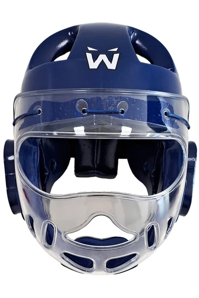 whiteface Taekwondo Camlı Mantar Kask (Mavi) - 1