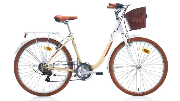 Carraro JULIANA 430H 7-V VB 26 Jant Bayan Şehir Bisikleti Beyaz Bej - Resim 2