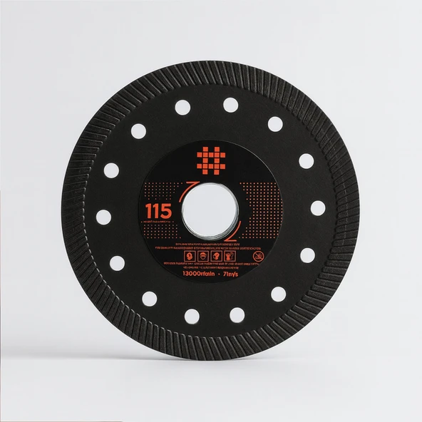 Dekton Testere Mermer Granit Fayans Seramik kesme testeresi 115 mm Elmas Kesim Kesici Diski Siyah - Resim 6