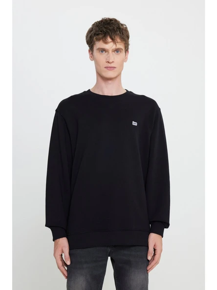 Lee Bisiklet Yaka Sweatshirt Siyah Erkek Sweatshirt ürün görseli 1