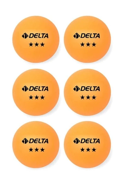 Delta 6 Adet Turuncu Masa Tenisi Topu ( Pinpon Topu ) - 1