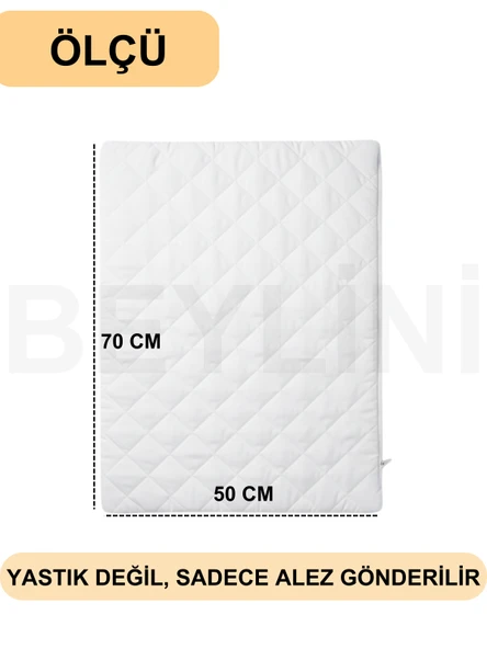 Beylini 2'li Yastık Alezi Sıvı Geçirmez Kapitone Fermuarlı Yıkanabilir Antialerjik Yastık Koruyucu 50x70 CM - Resim 5