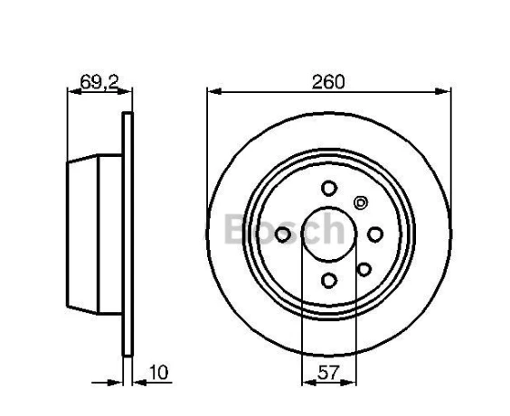 BOSCH 0986478086 Arka Fren Diski (4 Bijon) Vectra A Astra F - Resim 2