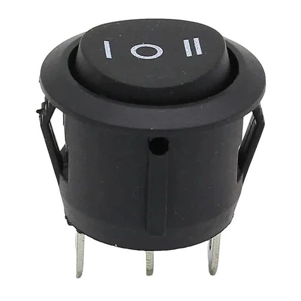IC-134 Yuvarlak Işıksız On-Off-On 3P Anahtar - Resim 3