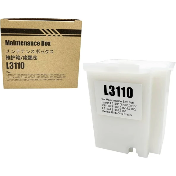 KUTULU Epson Ecotank L3150/L3151/L3156/L3160 Yazıcı Uyumlu Muadil Atık Kutusu Padli - Resim 4