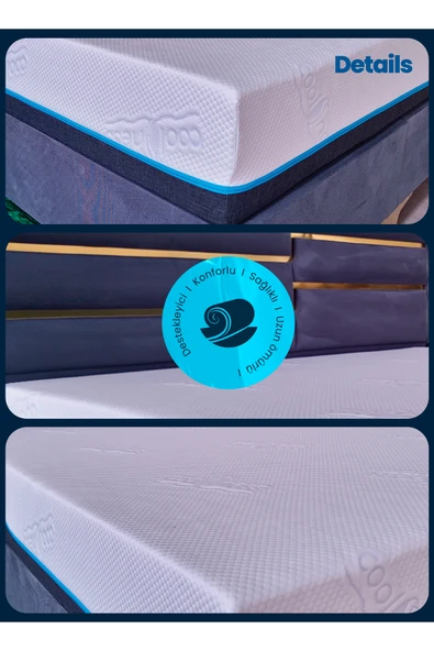 MEG'A Bedding Meg'a The Bed S2 Torba Yaylı Yatak Fermuarlı Yıkanabilir Kılıflı Ortopedik Visco Yatak - Resim 2