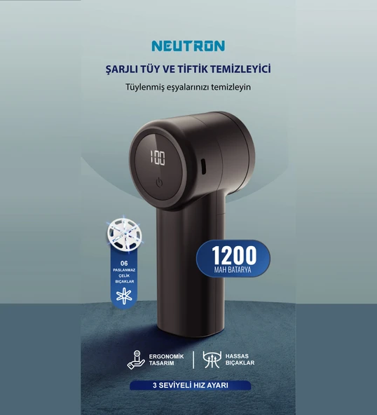Neutron NTL-LR-10S  Şarjlı Tüy ve Tiftik Temizleyici