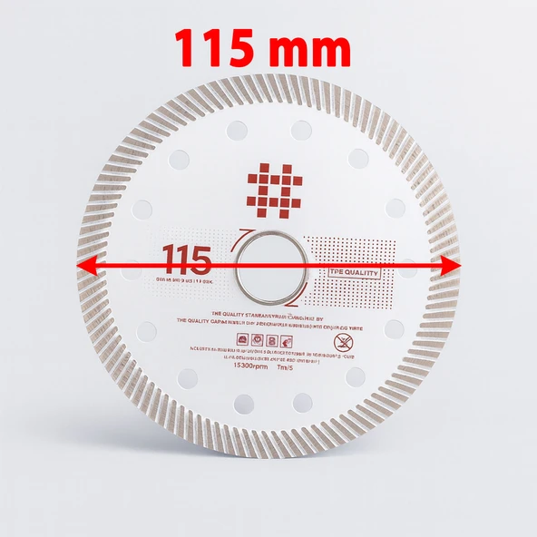 Seramik Porselen Testere Mermer Granit Fayans Kesme Testeresi 115 mm Elmas Kesim Kesici Diski Beyaz - Resim 4