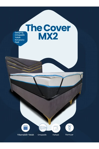 MEG'A Bedding Cover MX2 Gelişmiş Ortopedik Soft Sünger Yatak Sertleştirici Yıkanabilir Fermuarlı Kılıf Yatak pedi - Resim 2