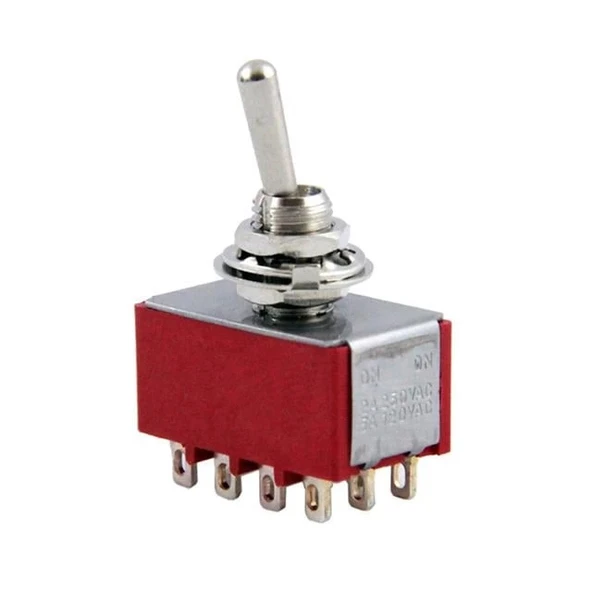IC-148C  On-On Ø6mm 12P Toggle Switch MTS-402 ürün görseli 1