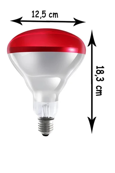 Şavk 150W Kırmızı Infrared Ampul E27 Kümes Isıtıcı Lamba - 2