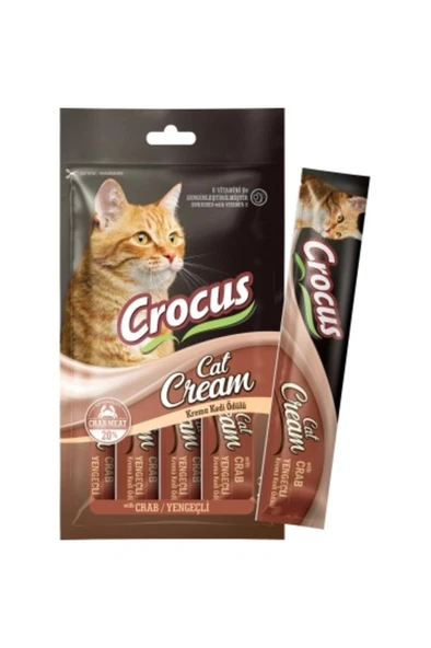 Crocus Yangeçli Krema Kedi Ödülü 4*15gr ürün görseli 1