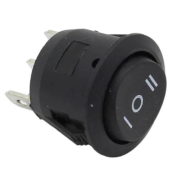 IC-134 Yuvarlak Işıksız On-Off-On 3P Anahtar - Resim 2