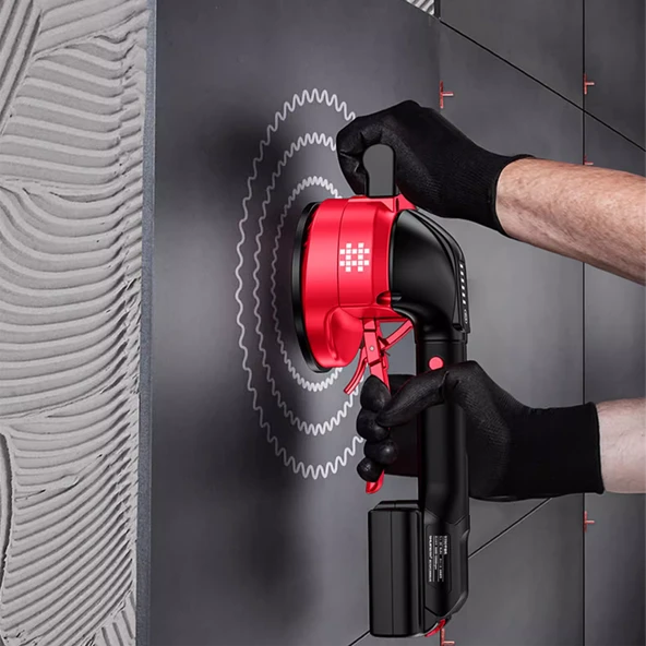 123 Mm Dijital Şarjlı Fayans Vibratörü Vibratoru Makine Aracı Cihaz Lithium Titreşim Döşeme Seramik - Resim 4