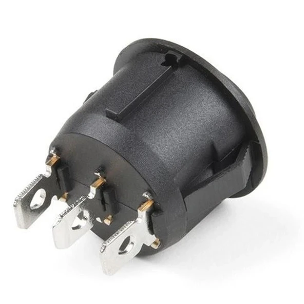 IC-134 Yuvarlak Işıksız On-Off-On 3P Anahtar - Resim 4