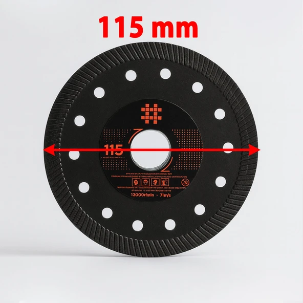 Dekton Testere Mermer Granit Fayans Seramik kesme testeresi 115 mm Elmas Kesim Kesici Diski Siyah - Resim 2