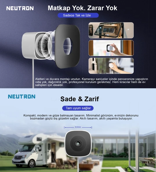 Neutron NTL-IP15GS-3MP Wifi Pencere Kamerası - 2