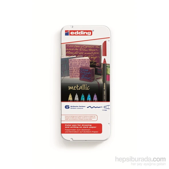 Edding Avant 1200 Metalik Keçeli Kalem Mor - 5