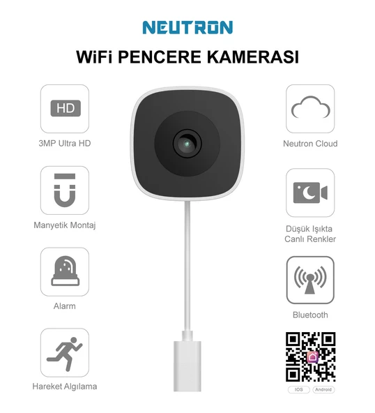 Neutron NTL-IP15GS-3MP Wifi Pencere Kamerası - 4