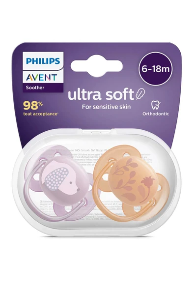 Philips Avent SCF091/18 Ultra Soft 6-18 Ay 2'li Kız Emzik - 1