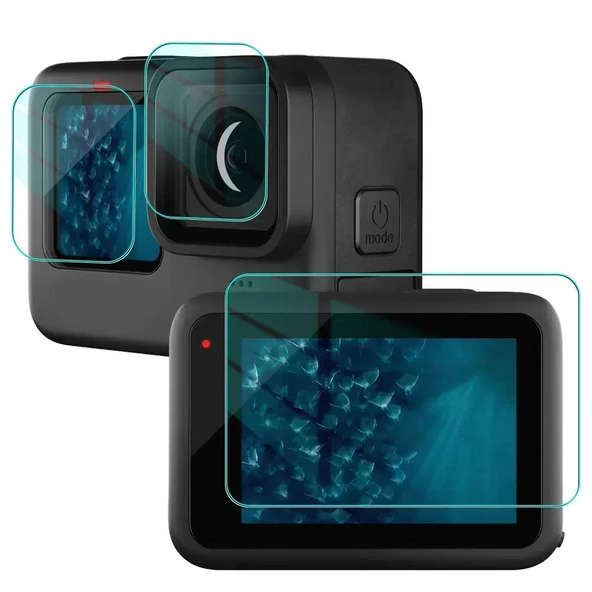 Gopro Hero 9/10/11/12 ile uyumlu Ekran Koruyucu Uyumlu 9H Nano