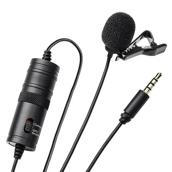 Haiki HK-401 Profesyonel Youtuber Kamera Telefon Yaka Mikrofonu (6 Metre Kablolu) - 2