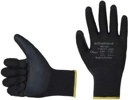 Activehand Pu-101 Poliüretan Kaplamalı İş Eldiveni NO:10 Kaymaz Ve Dayanıklı Koruyucu (12 ADET) - 1